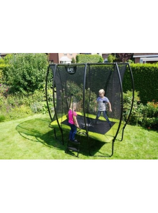 Батут EXIT Silhouette прямоугольный 153x214 зелёный